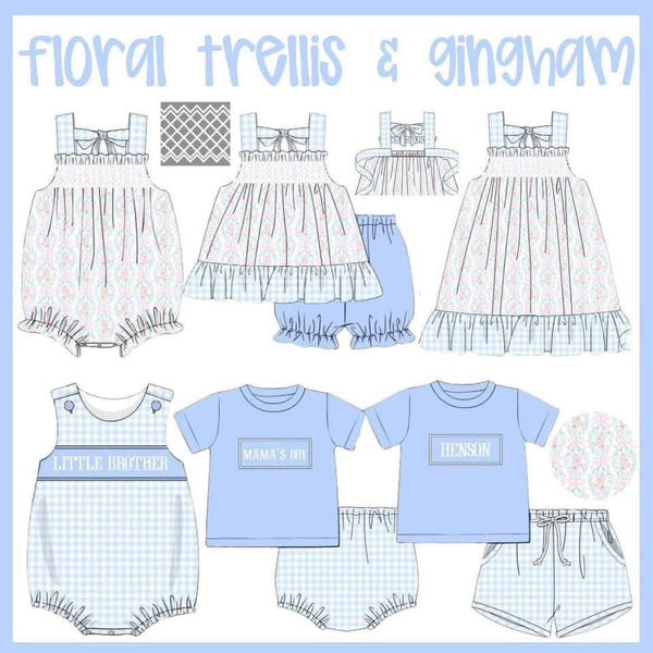 FLORAL TRELLIS & GINGHAM - ETA JUNE