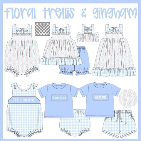 FLORAL TRELLIS & GINGHAM - ETA JUNE