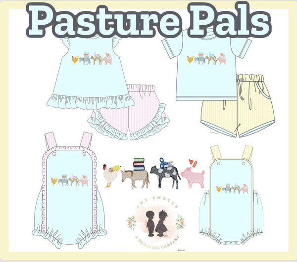 Pasture pals embroidered collection eta July