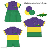 RTS Color block Alligator Mardi Gras