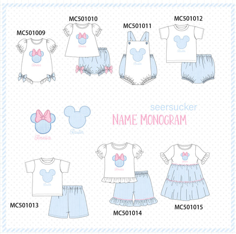 PO48 Character applique monogram embroidery collection eta July