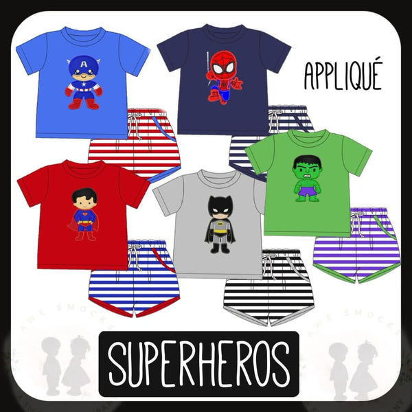 Superhero appliqué collection eta July