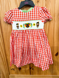 Rts thanksgiving turkey smocked dress