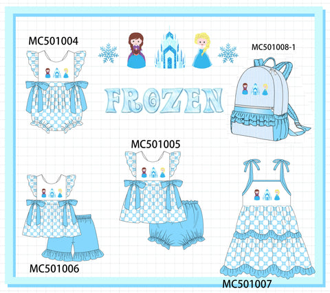 PO48 Blue frozen princess embroidery collection eta July