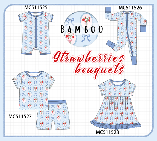 PO75 Blue strawberry print bamboo collection ETA MAY