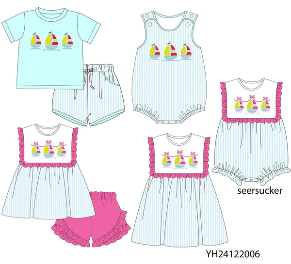 Sailboat Dreams Embroidered Collection - ETA APRIL