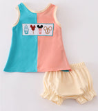 Rts embroidered snacks bloomer set