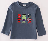 Rts super hero embroidered shirt
