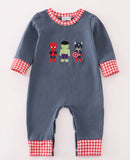 Rts embroidered super hero romper