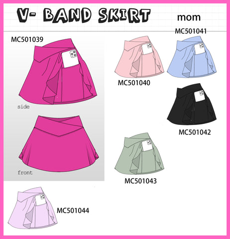 PO48 Solid color active mom skirt collection eta July