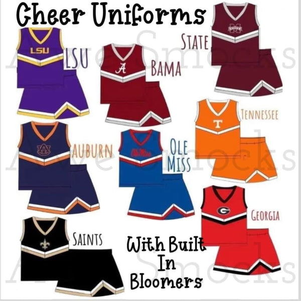 Cheer uniforms eta August
