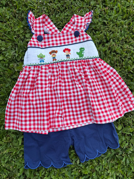 Rts smocked toy story girls set