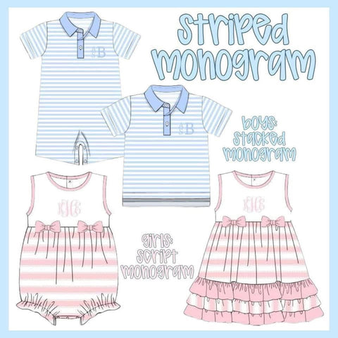 STRIPED MONOGRAM COLLECTION  - ETA JUNE