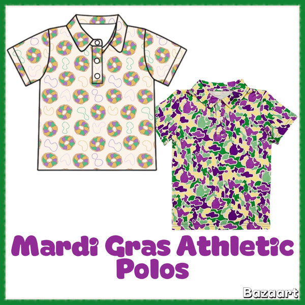 Mardi Gras Athletic Polos eta January